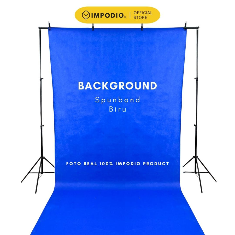 IMPODIO background blue screen bahan spunbond 1.6 x per meter IMPODIO