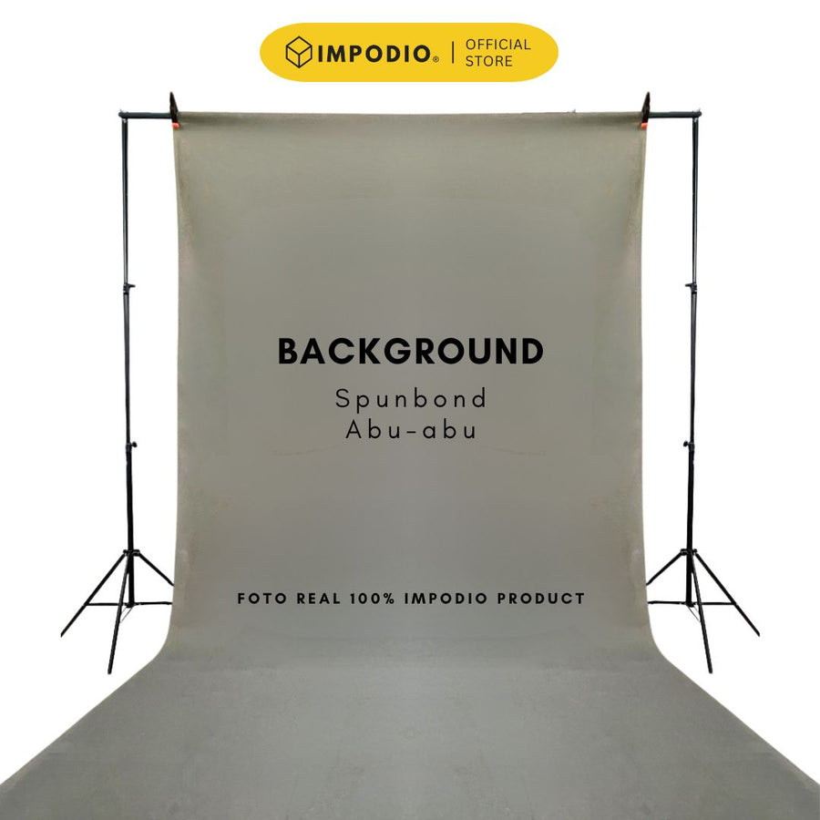 IMPODIO greenscreen spunbond backdropfoto Abu-abu Ukuran 1.6m x