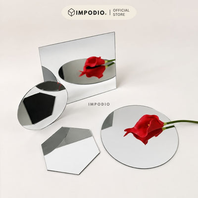 IMPODIO cermin round 14cm akrilik backdrop photo studio