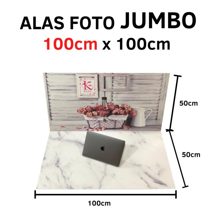 IMPODIO Jumbo – background foto ukuran 100cmx100cm terlipat