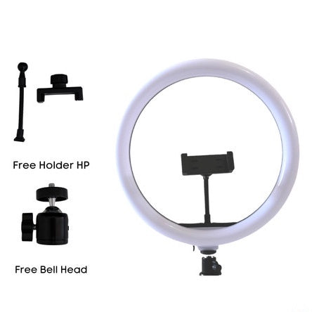 IMPODIO Ringlight diameter 26 CM 3 warna dimmable