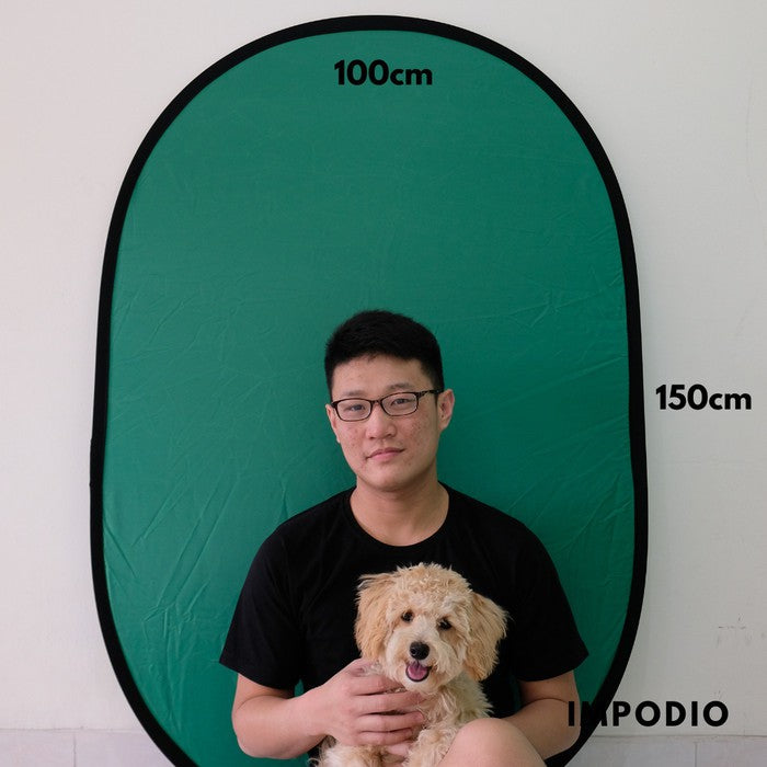 IMPODIO Instan backdrop 2in1 – Greenscreen dan bluescreen 100x150cm