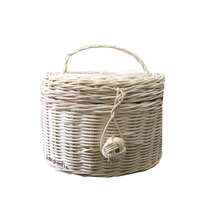 IMPODIO keranjang hampers bahan rotan diameter20cm tinggi 14cm besar