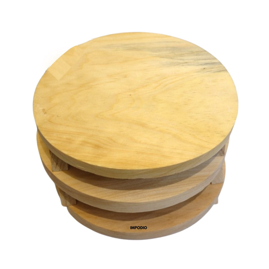IMPODIO Talenan Kayu Pinus BULAT ukuran diameter 15cm Wooden