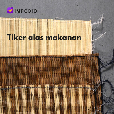 IMPODIO Tatakan makanan lidi – anyaman alas dan props foto