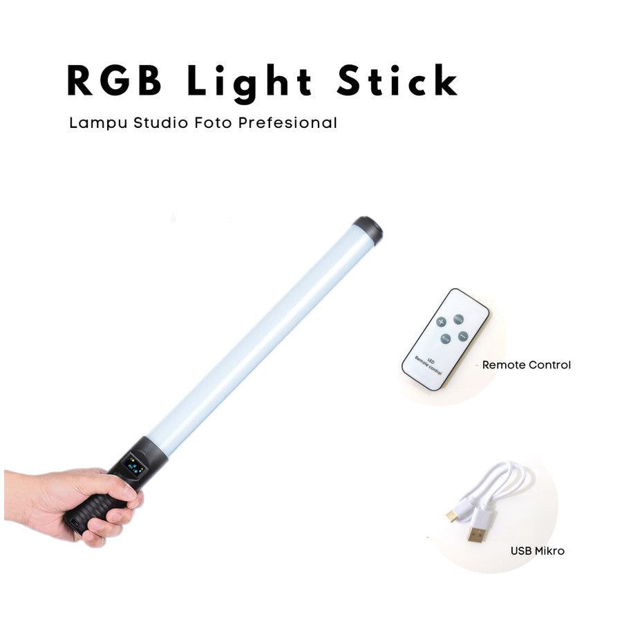 IMPODIO Lampu Video RGB LED Light Stick 50cm - Stick Lampu Video Foto