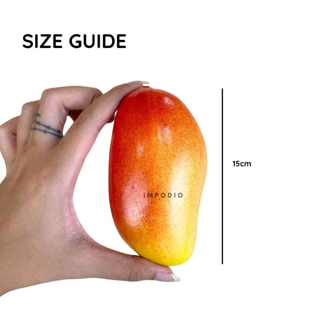 IMPODIO Mangga Merah Buah Artificial Palsu - Fake Mango Props Foto Produk