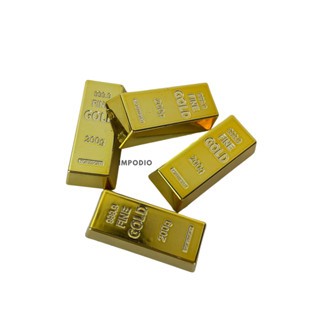 IMPODIO Emas Batangan Artificial - Fine Gold Miniatur Props Foto