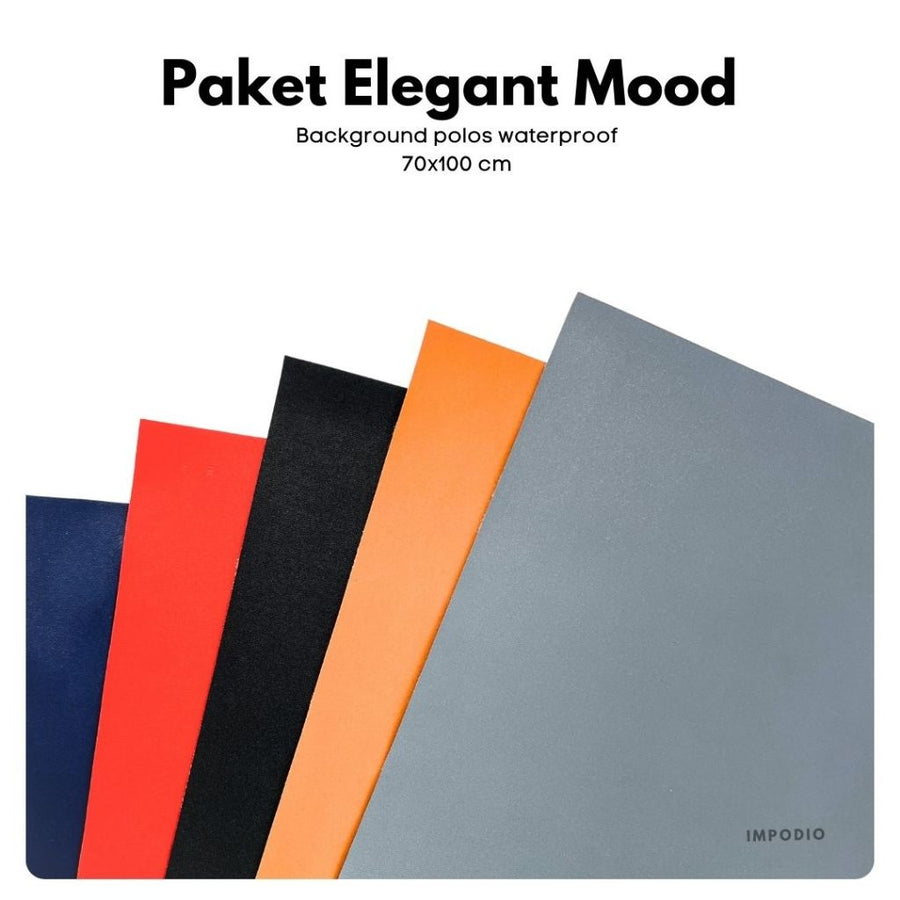 IMPODIO Paket 5 Pcs background Polos Elegant Mood Ukuran 70x100 cm