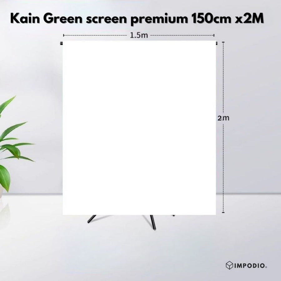 IMPODIO Kain Backdrop Studio PUTIH untuk Fotografi ukuran 150cm x