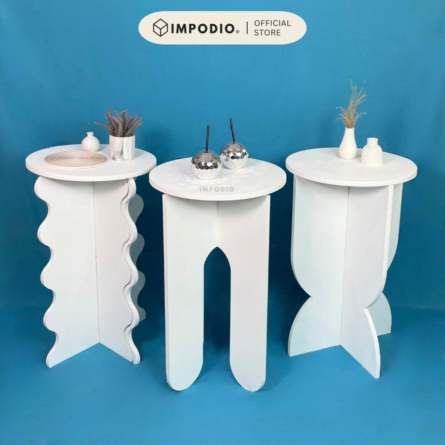 IMPODIO Podium Display Portable Aesthetic – Meja Display untuk Booth, Etalase, Pameran & Event