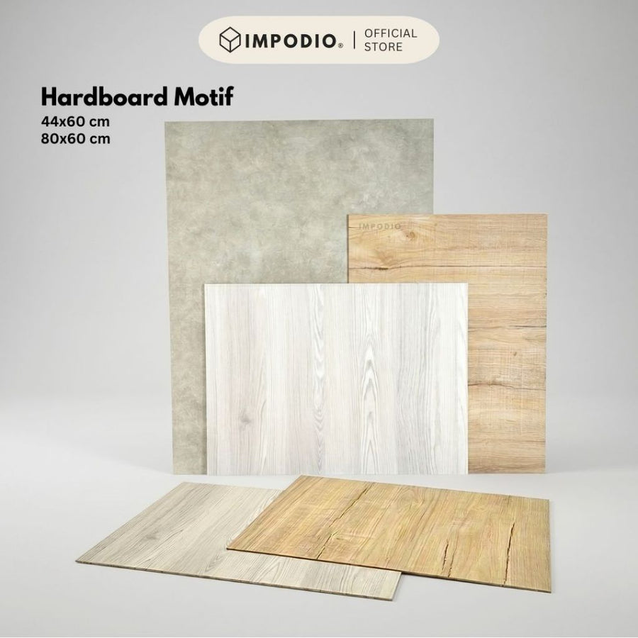 IMPODIO Alas Foto Hardboard Motif Texture – Wood, Semen & Terrazzo - Background Foto Produk Estetik