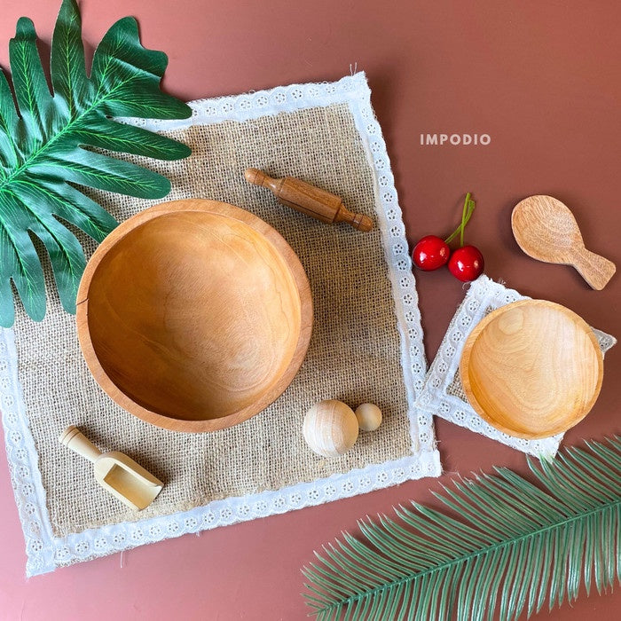 IMPODIO Kain Goni Renda 11x11cm 30x30cm | Alas Foto Properti Makanan Kerajinan Fashion