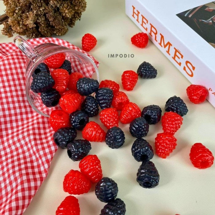 IMPODIO Rasberries Palsu (Fake Raspberry) – Buah palsu Props