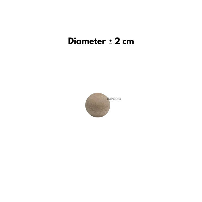 IMPODIO Bola kayu natural 2 - 4 cm - Properti props foto