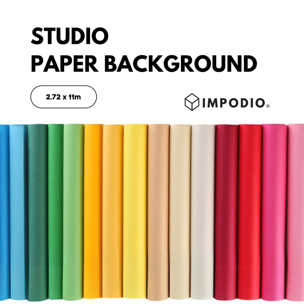 Background paper Studio Backdrop 2.7x11m - Kertas Latar Belakang Polos seamless IMPODIO