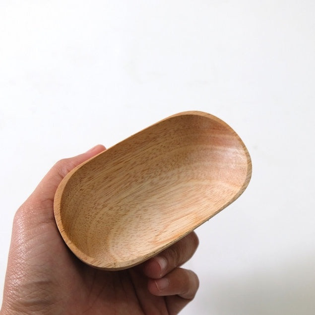IMPODIO Plate Oval Piring Kayu kecil / Produk foto konten props