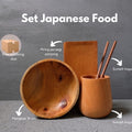 IMPODIO Paket Japanese Food Set Aesthetic - Properti Foto Produk Makanan Minuman - Peralatan Makan Jepang Minimalis