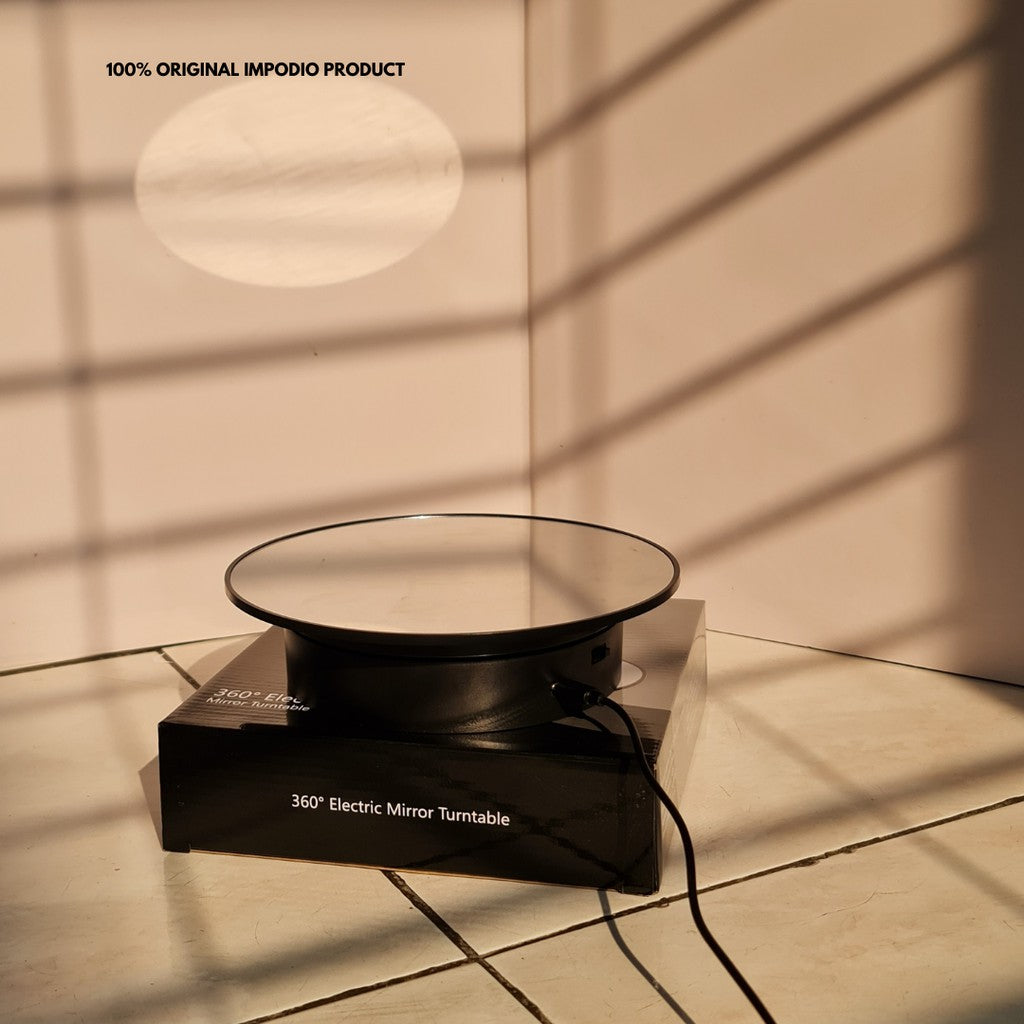 IMPODIO 360 Turntable untuk foto product berputar otomatis - diameter 20 cm dan 26cm