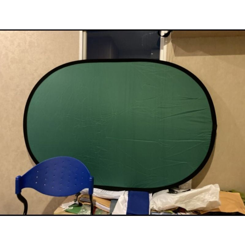 IMPODIO Instan Green screen kain hijau dan biru bolak balik 150x100cm
