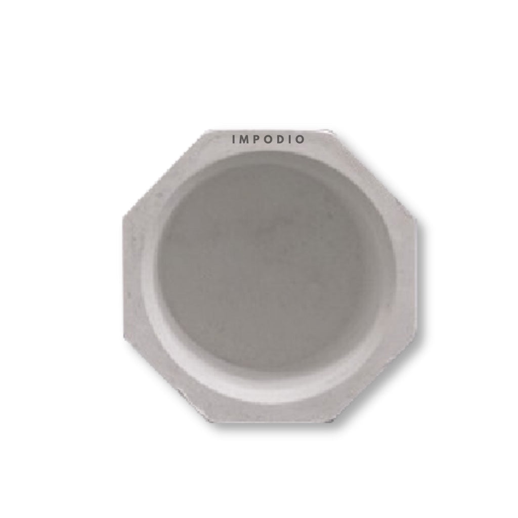 IMPODIO Coaster gelas pot mini concrete series segi 8