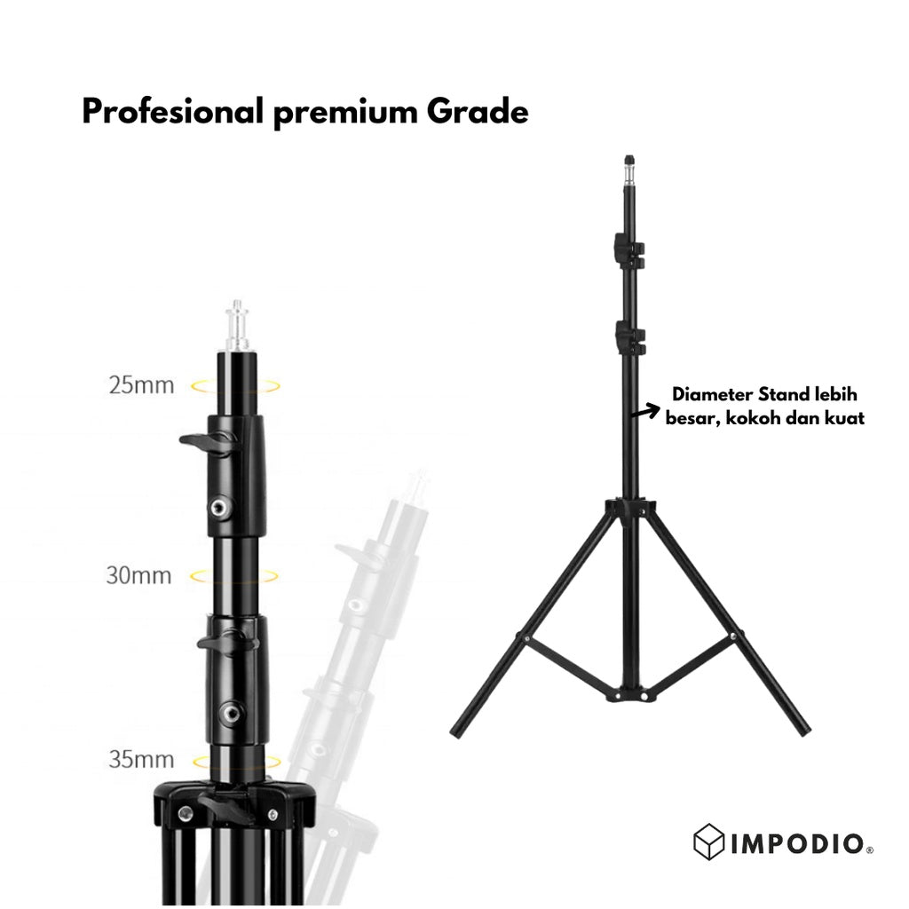 IMPODIO Stand 3x6m Tiang backdrop Profesional Lebar 6m x Tinggi 3m