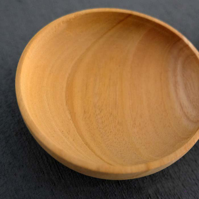 IMPODIO Piring mini Tempat sambal cobek kayu diameter 8cm dan 10cm