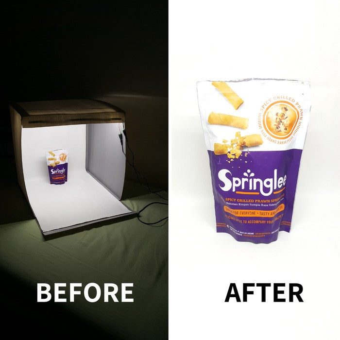 IMPODIO Box Studio foto dengan alasfoto A2 motif semen dan abu abu bundling