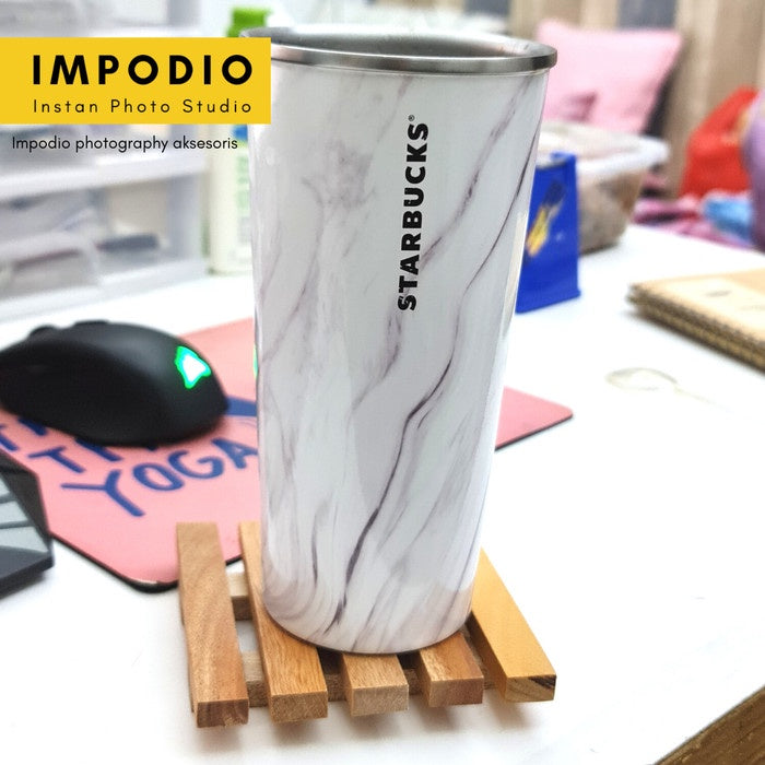 Tatakan Gelas Kotak Mahoni 10x10 cm - Aksesoris Photography