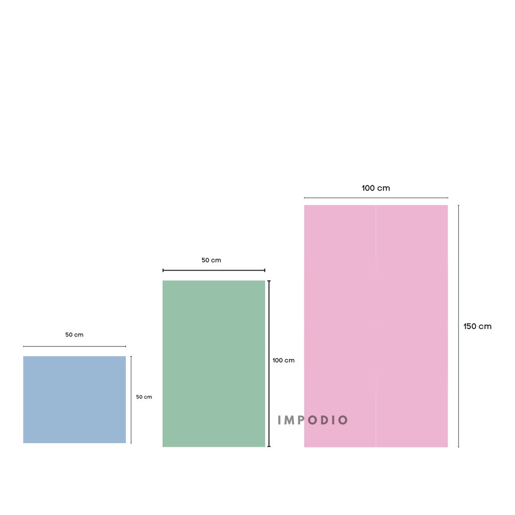 IMPODIO Background Warna Pastel 50x50cm latar foto produk