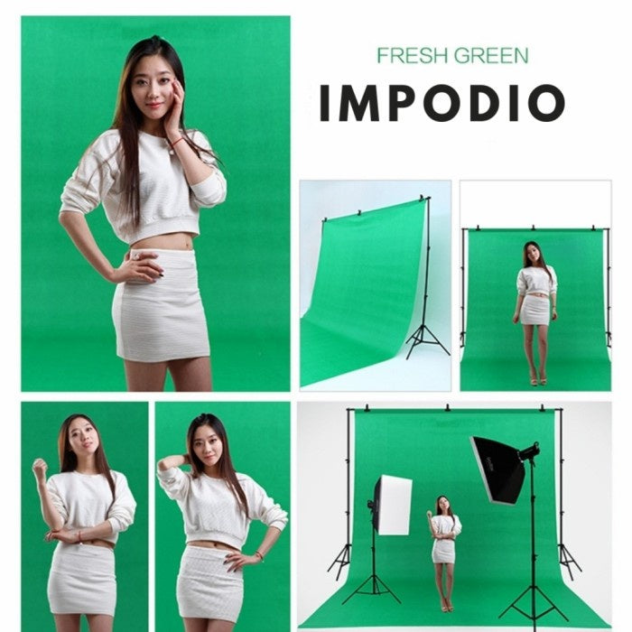 IMPODIO Greenscreen kain hijau Profesional studio Grade - Lebar 3m