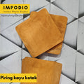 IMPODIO Piring Kayu kotak 10x10cm - Aksesoris Photography