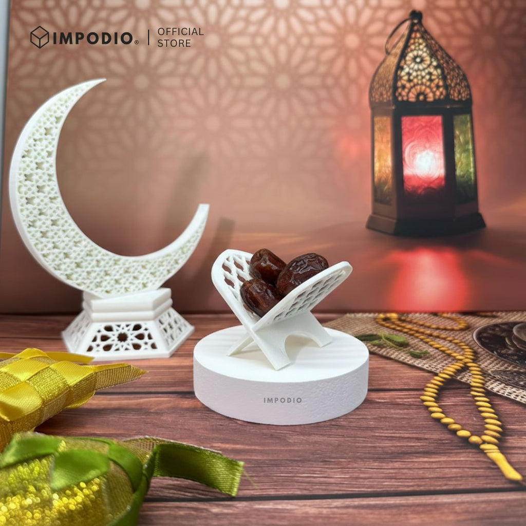 IMPODIO Ornamen Ramadhan Minimalis / Pajangan Meja Dekorasi Masjid Lebaran / Properti Foto Idul Fitri Masjid Bulan Sabit Aesthetic