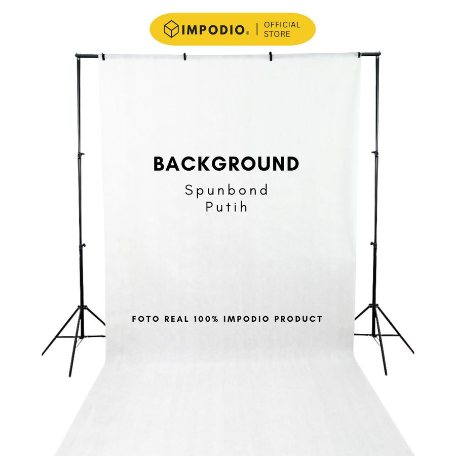 IMPODIO Background spunbond putih backdropfoto Ukuran 1.6 x PERMETER