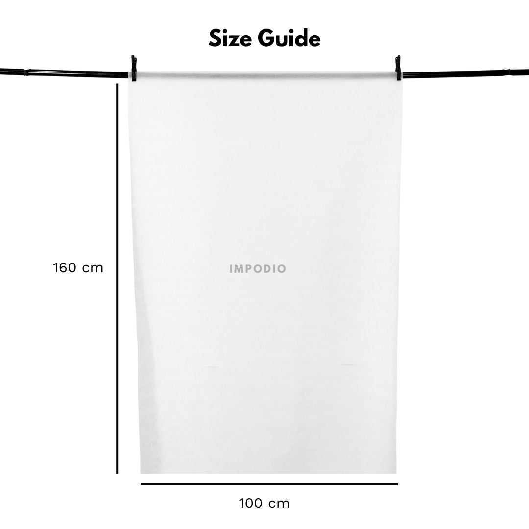 IMPODIO Background spunbond putih backdropfoto Ukuran 1.6 x PERMETER - detail produk