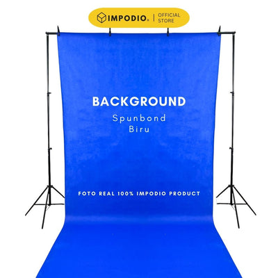 IMPODIO background blue screen bahan spunbond 1.6 x per meter IMPODIO