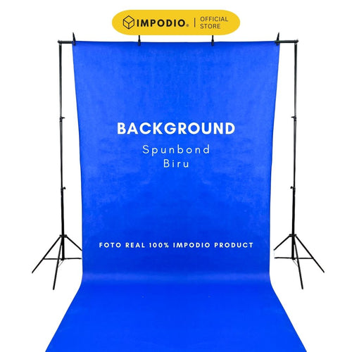 IMPODIO background blue screen bahan spunbond 1.6 x per meter IMPODIO