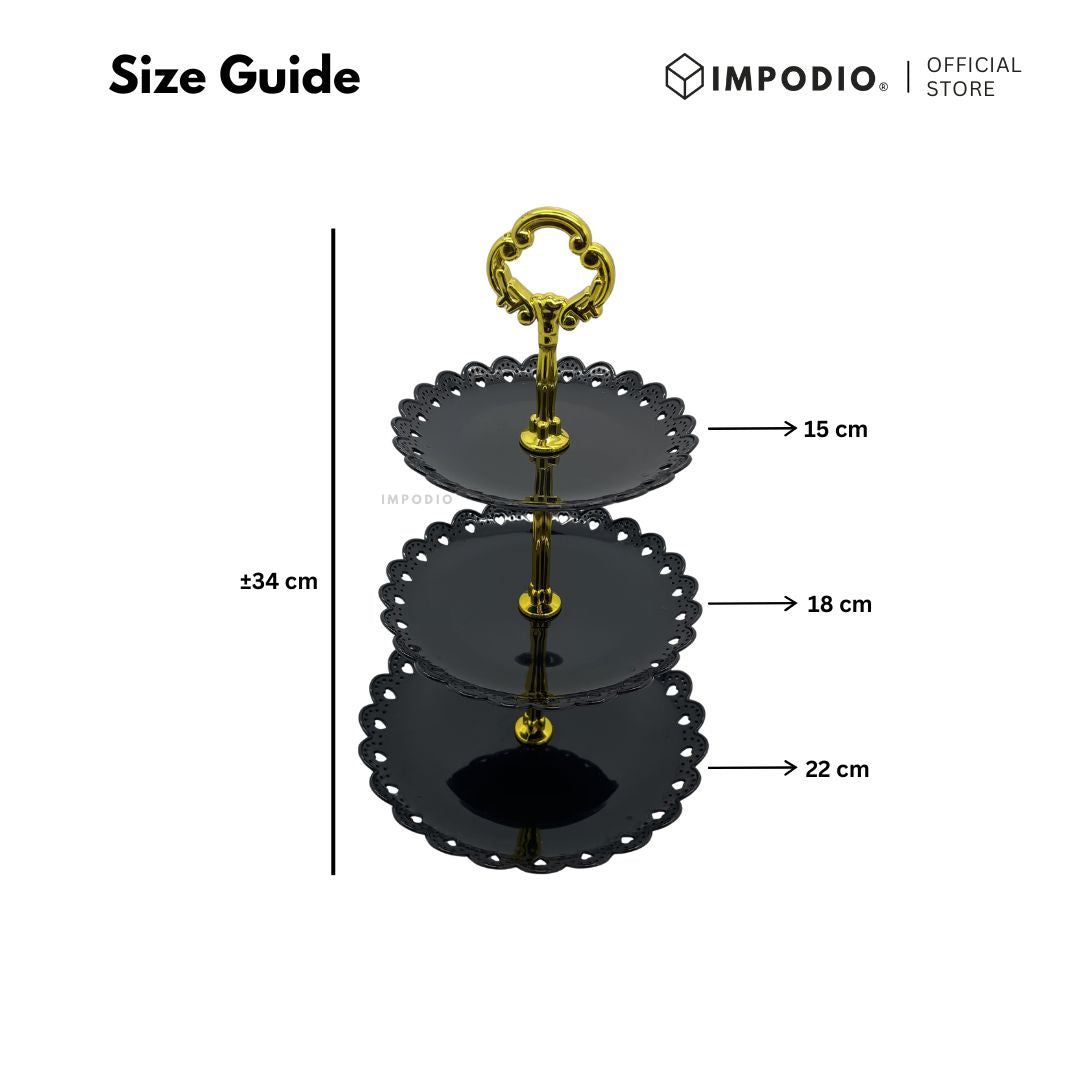 IMPODIO Standing cake plastik - properti foto kue - tampak samping