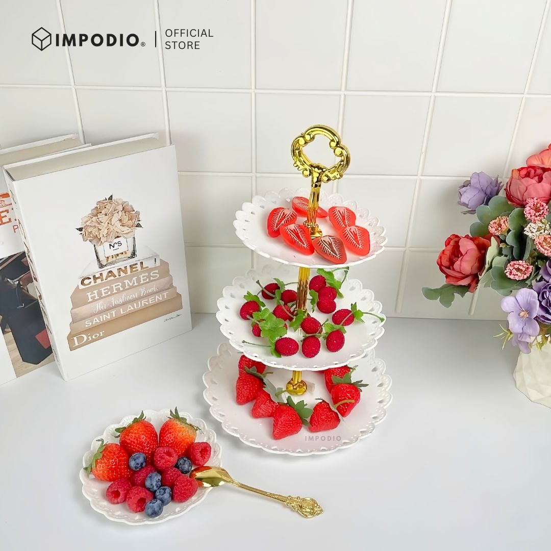 IMPODIO Standing cake plastik - properti foto kue - dalam penggunaan