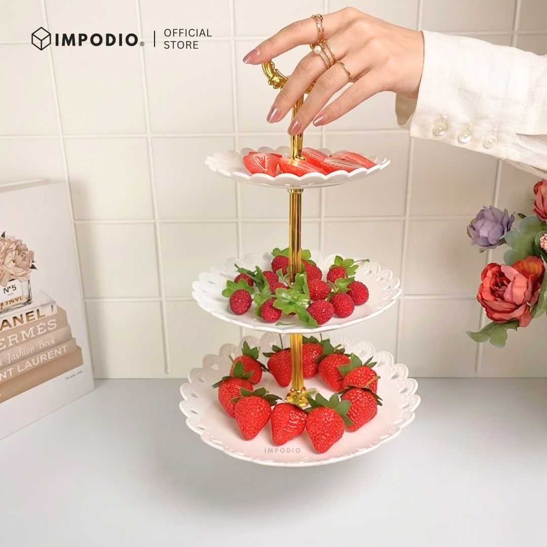 IMPODIO Standing cake plastik - properti foto kue - detail produk