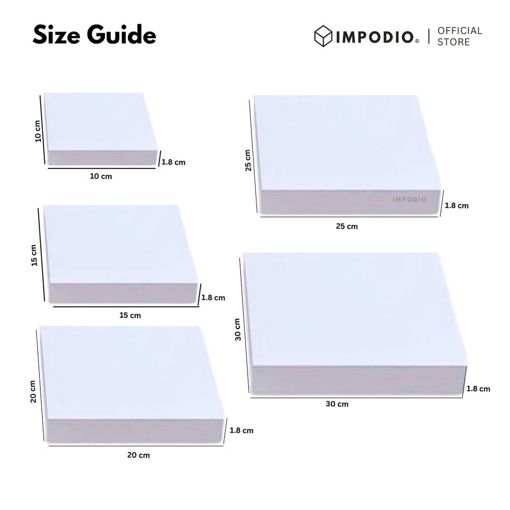 IMPODIO Podium Balok Kayu kotak - tampak samping