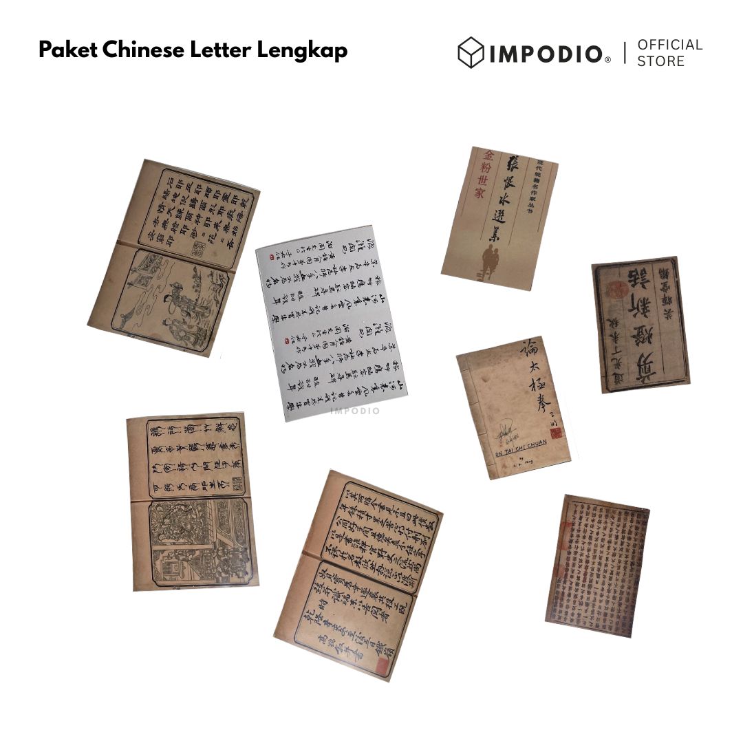 IMPODIO Chinese Letter - Tulisan Chinese Kuno props fotografi - packaging