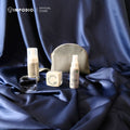 IMPODIO Kain Silk Background foto produk – backdrop napkin props foto - background putih