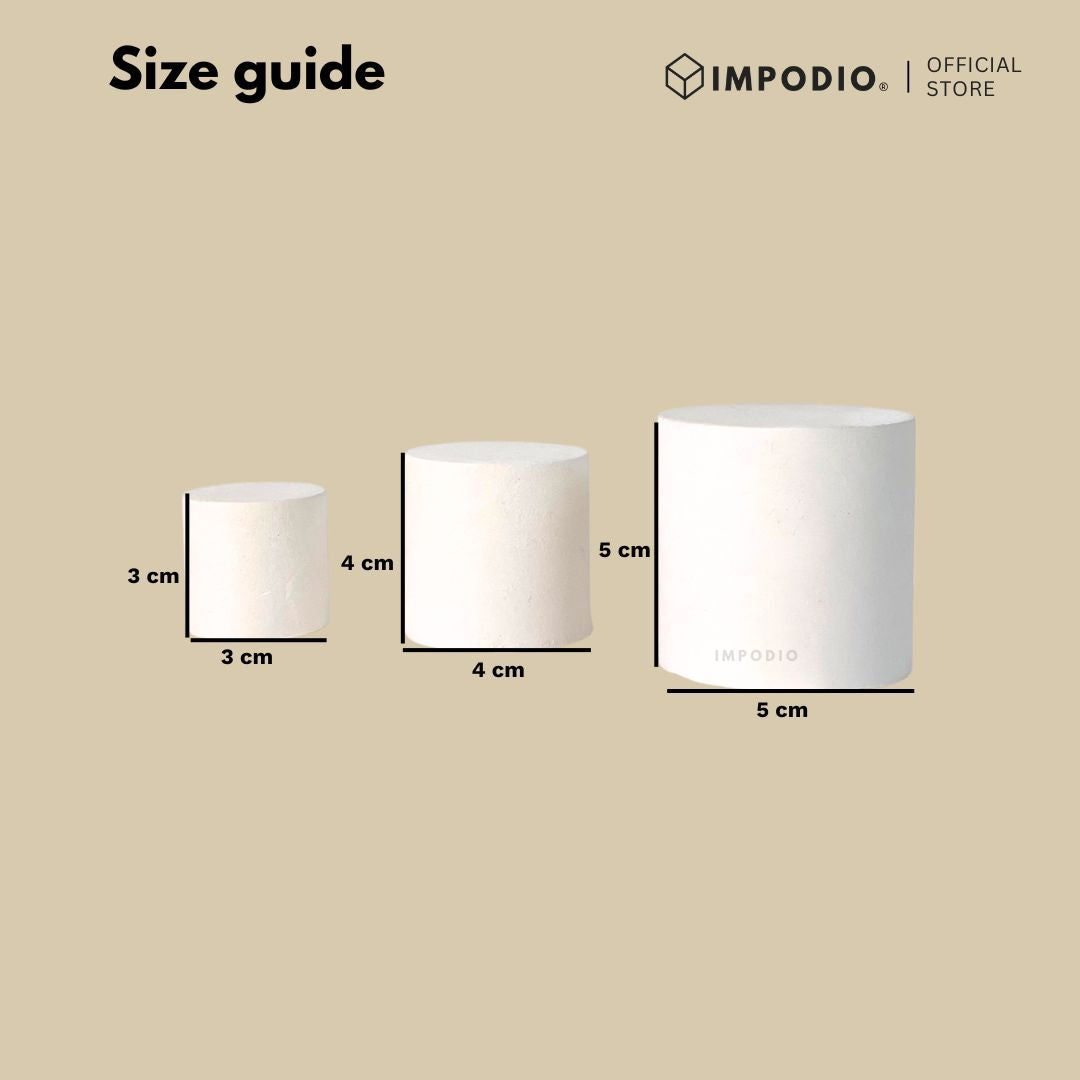 IMPODIO Coaster Mini Standing rounded 3pcs - tampak samping