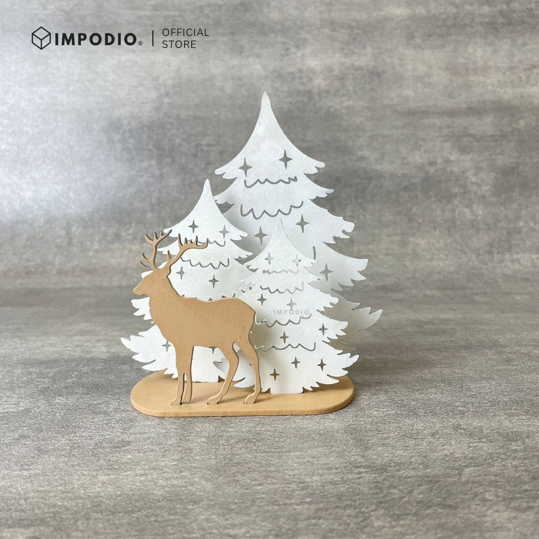 IMPODIO Ornamen rusa dan pohon natal - Props foto produk