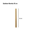 IMPODIO Sedotan Bambu Asli Go Green Lokal Handcrafted - Bambu asli awet ukuran 15cm 22cm
