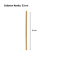 IMPODIO Sedotan Bambu Asli Go Green Lokal Handcrafted - Bambu asli awet ukuran 15cm 22cm