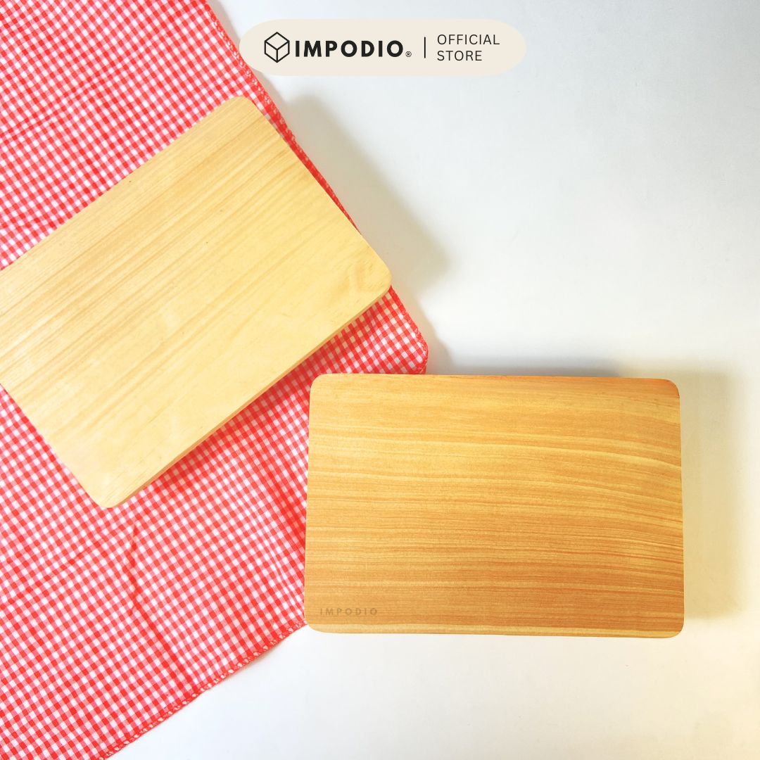 IMPODIO Talenan Kayu Pinus 22x15 cm Aksesoris Photography Asli Kayu Alami – Properti Foto Props