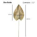 IMPODIO Gold Palm Leaf - Props Daun Kering Gold Properti Foto Aesthetic Rustic