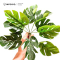 IMPODIO Mini Pohon monstera - Montsera artficial 7 tangkai untuk Properti foto/ aksesoris dekor